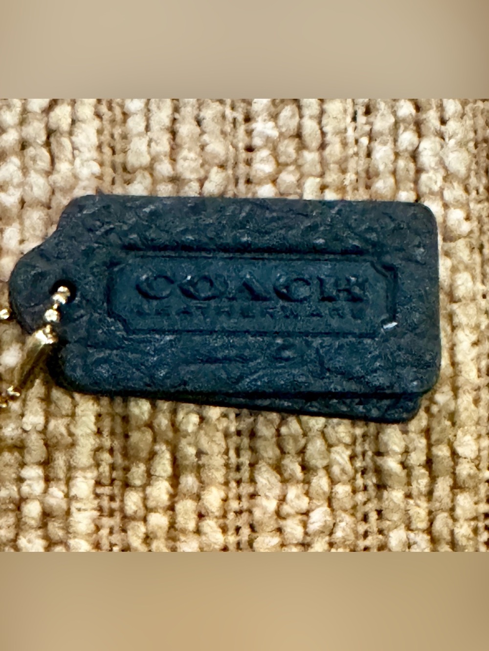 NEW... Black COACH Double Sided… Black EMBOSSED Hangtag Set. NWOTs
